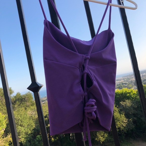 Lace up crop top NWOT - Picture 2 of 2